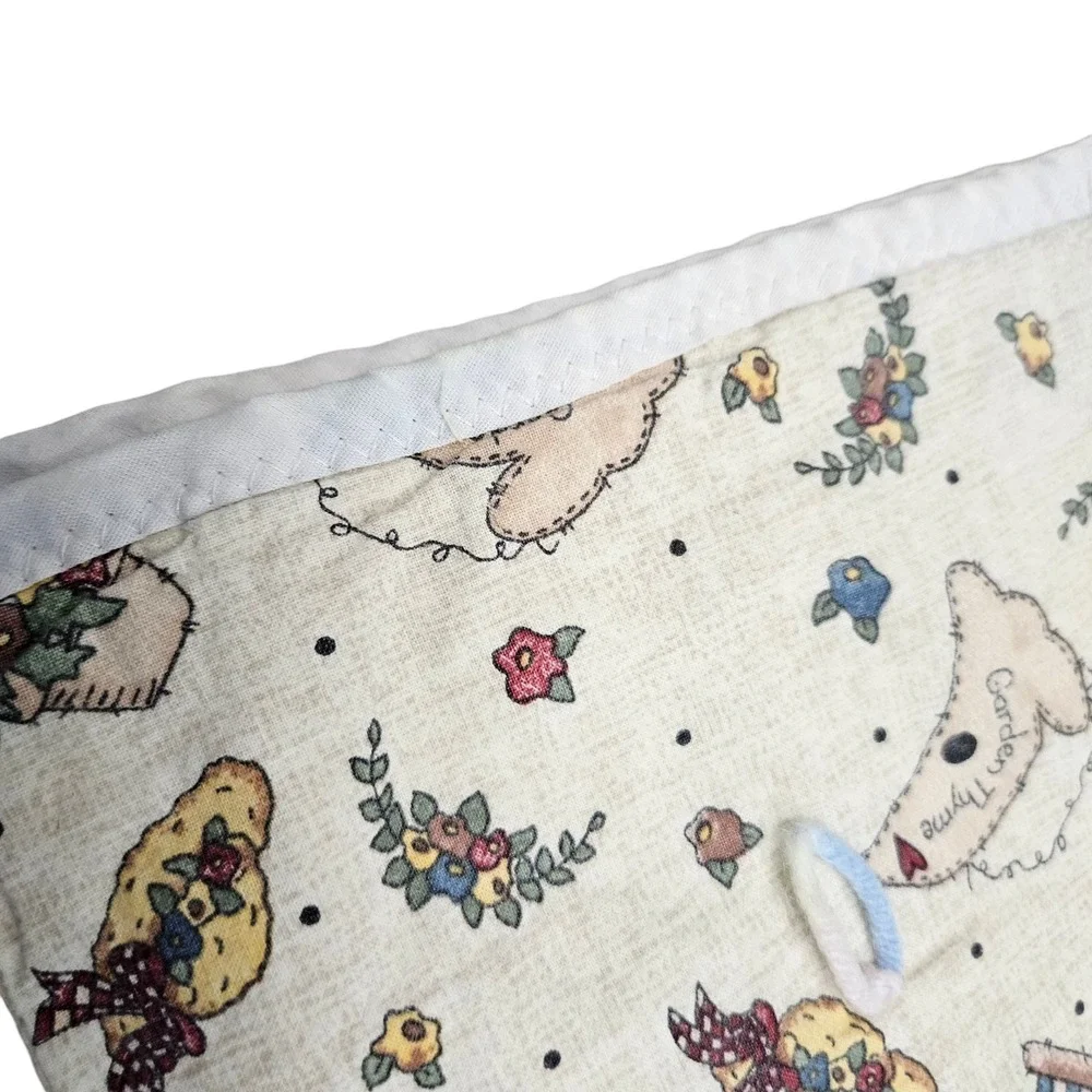 Mary Engelbreit Garden Thyme Quilt Throw Blanket Handmade Patchwork Yellow Bees‎